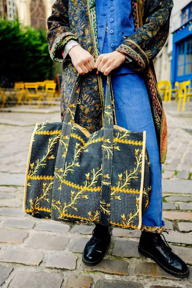 Sacs et cabas - SAC MARKET KANTHA VINTAGE - CURIOSITY LAB