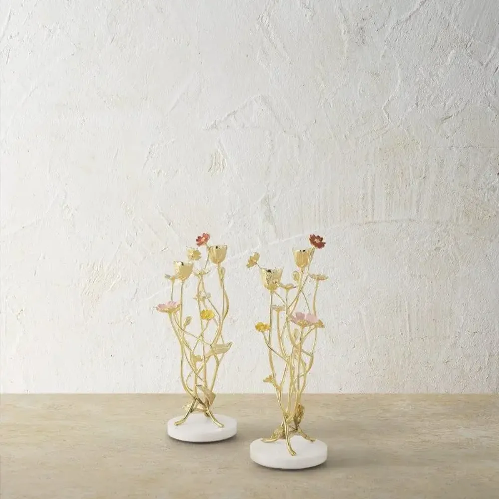Objets de décoration - Bougeoirs « Fleurs sauvages S/2 - MICHAEL ARAM