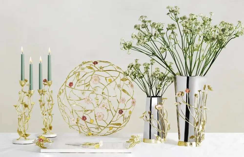 Objets de décoration - Bougeoirs « Fleurs sauvages S/2 - MICHAEL ARAM