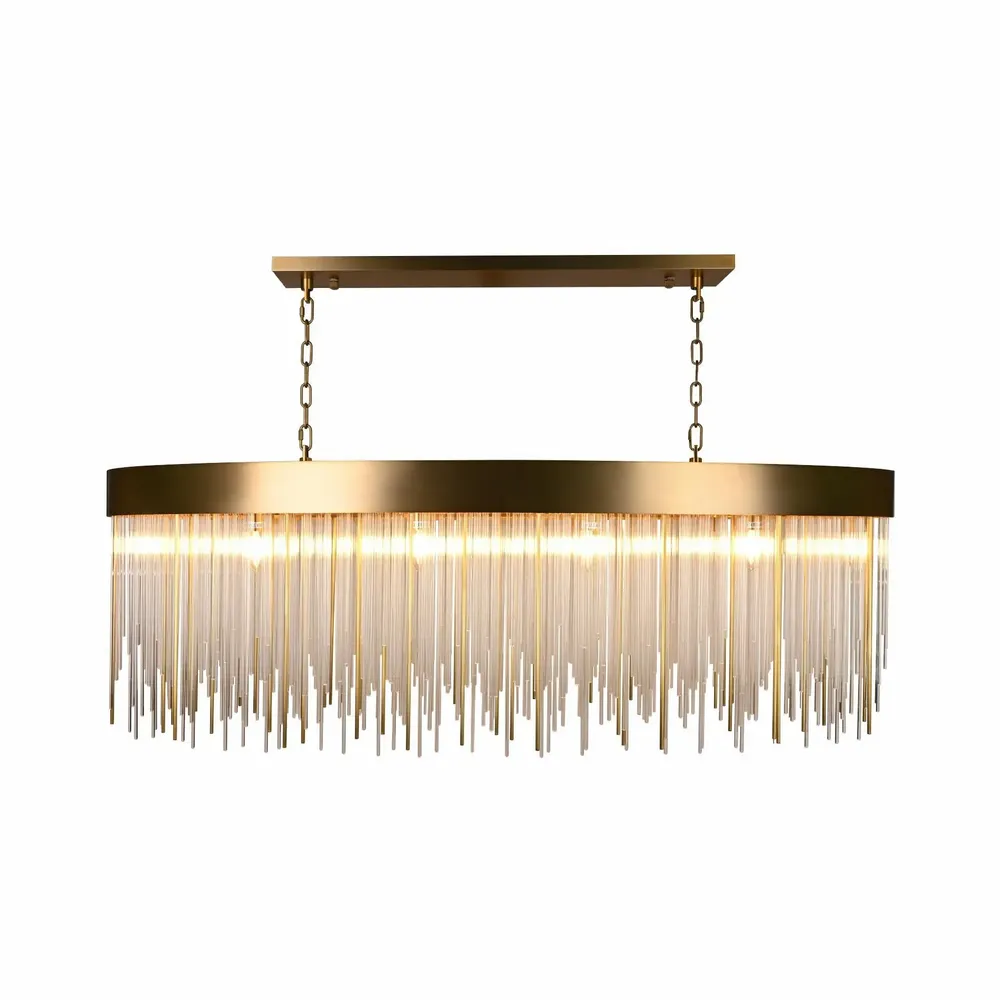 Plafonniers - SUBLIME LUSTRE OVALE EN LAITON ANTIQUE - THAT'S LIVING INTERNATIONAL BV
