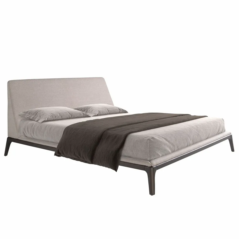 Beds - Grey fabric bed - ANGEL CERDÁ