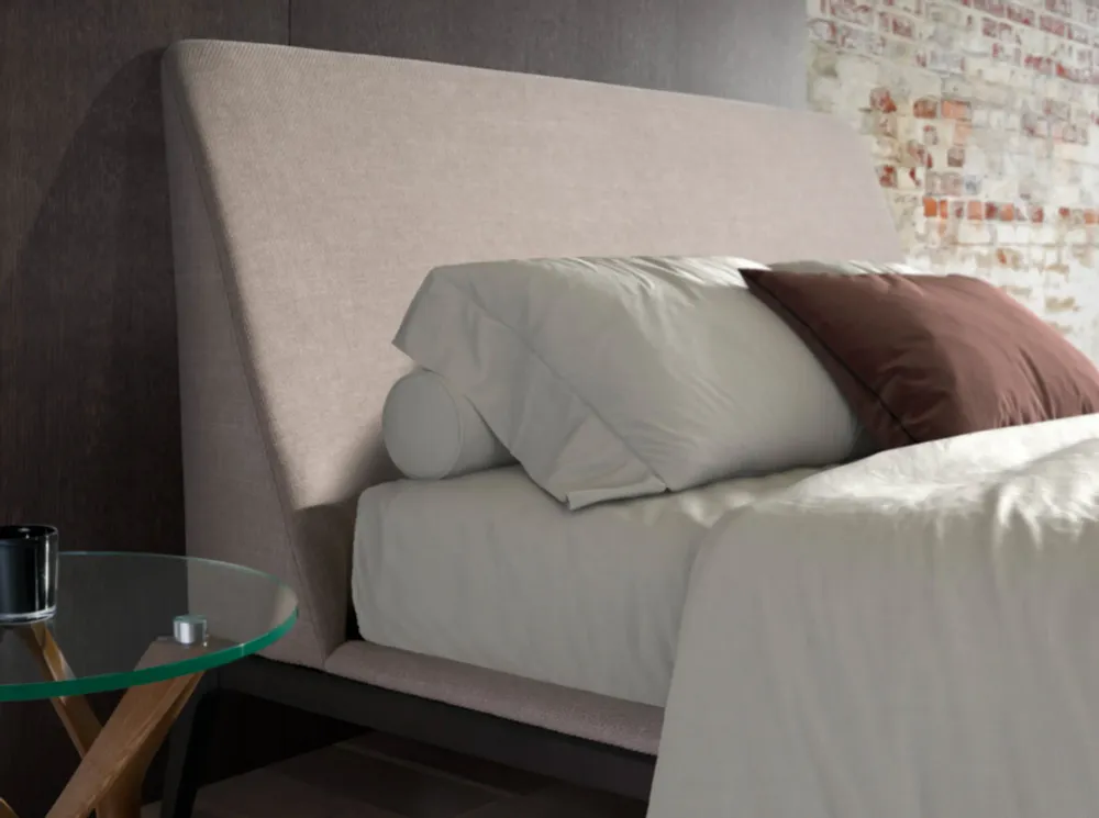 Beds - Grey fabric bed - ANGEL CERDÁ