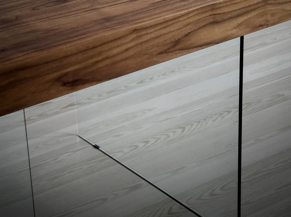 Dining Tables - Walnut dining table with glass legs - ANGEL CERDÁ