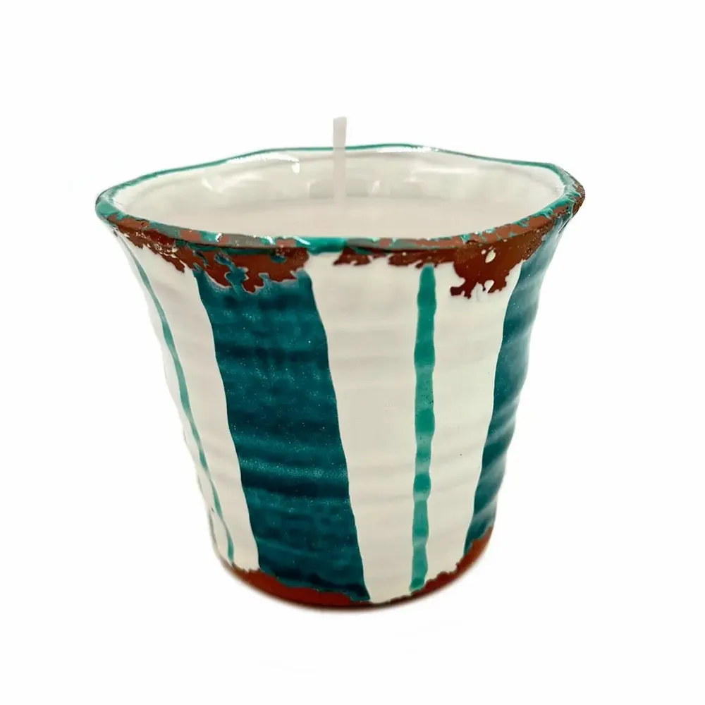 Bougies - Bougie hamac en céramique CITRONELA taille M - WAX DESIGN - BARCELONA