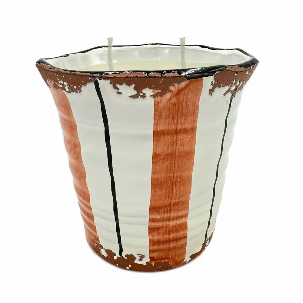 Bougies - Bougie hamac en céramique CITRONELA taille L - WAX DESIGN - BARCELONA