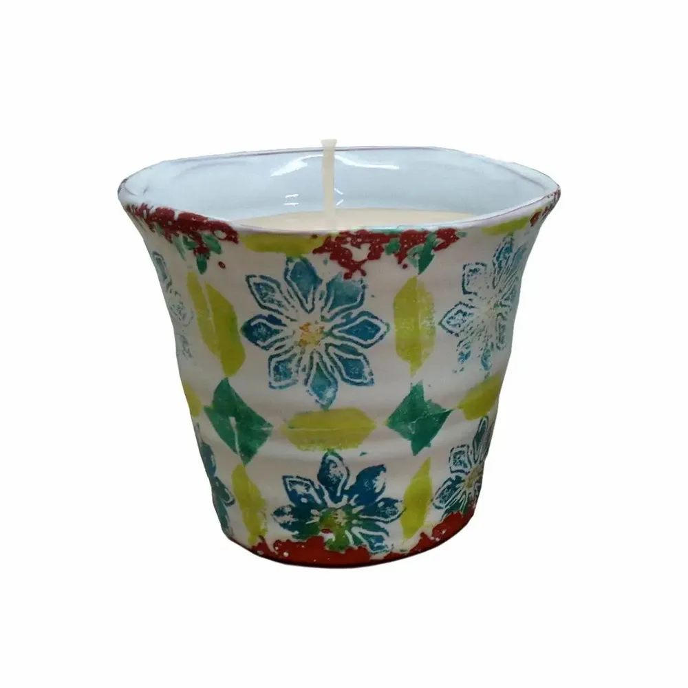 Bougies - Bougie Ciutadella en céramique CITRONELA taille L - WAX DESIGN - BARCELONA