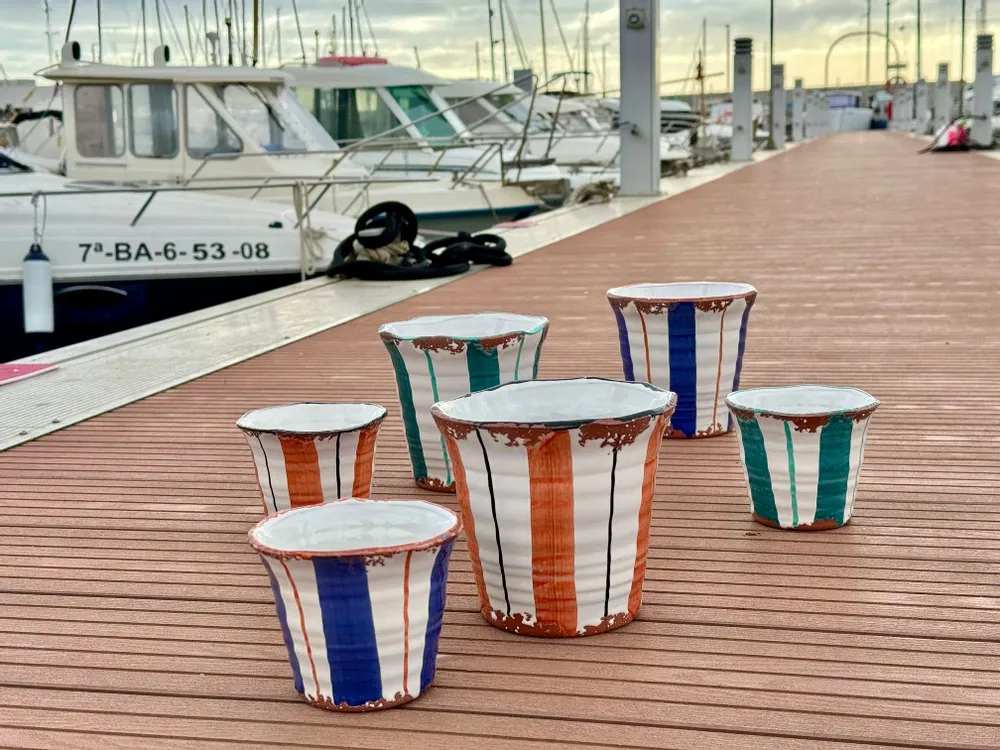 Bougies - Bougie hamac en céramique CITRONELA taille L - WAX DESIGN - BARCELONA