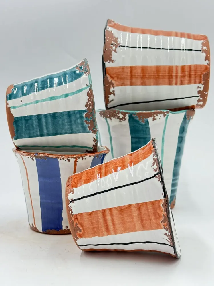 Bougies - Bougie hamac en céramique CITRONELA taille L - WAX DESIGN - BARCELONA