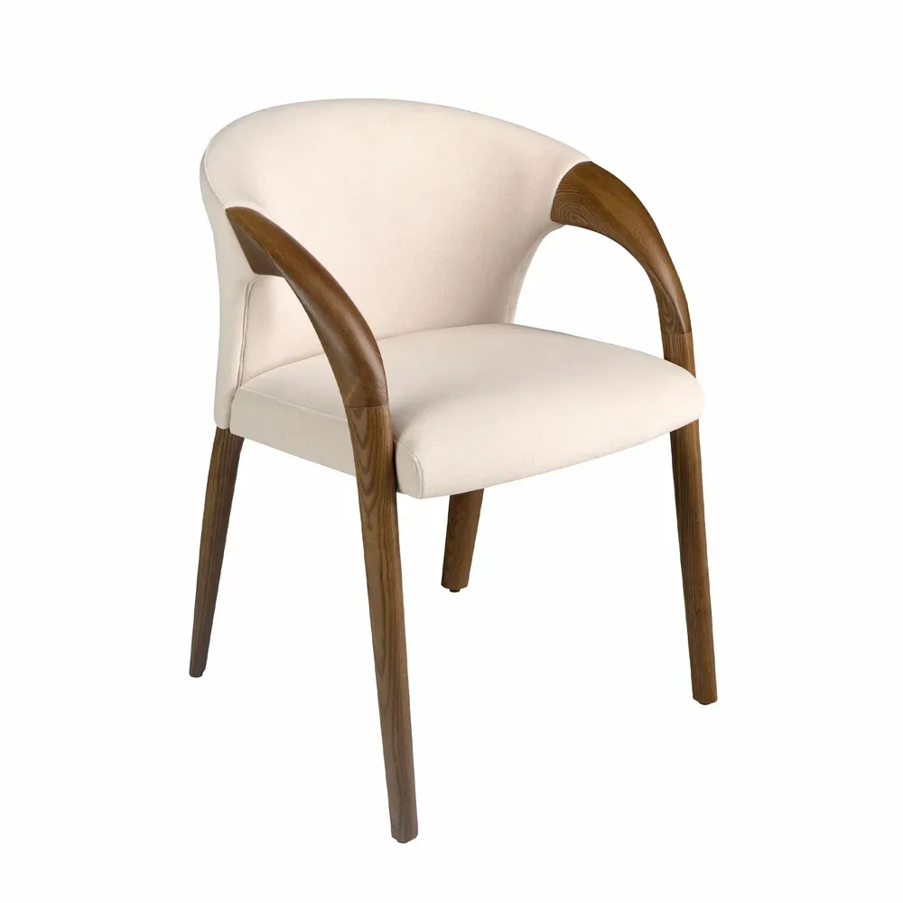 Chairs - Cream velvet chair - ANGEL CERDÁ