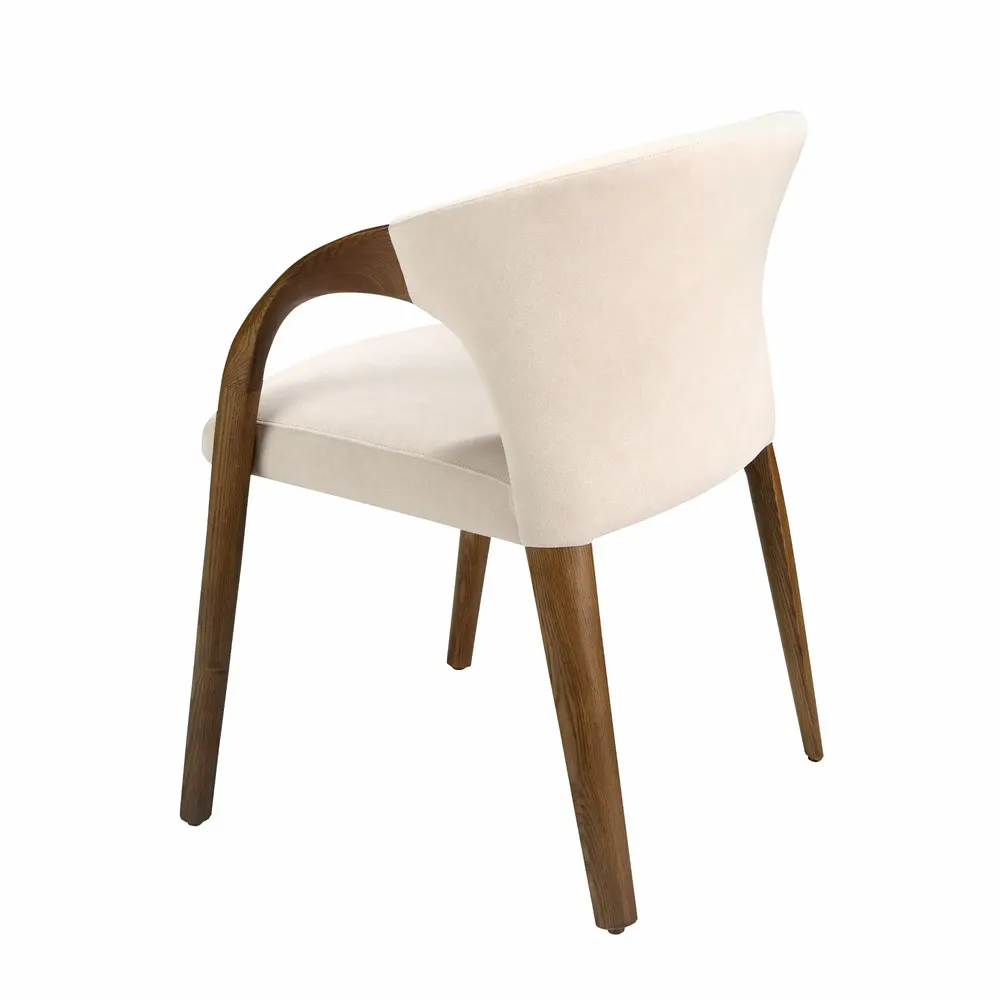 Chairs - Cream velvet chair - ANGEL CERDÁ