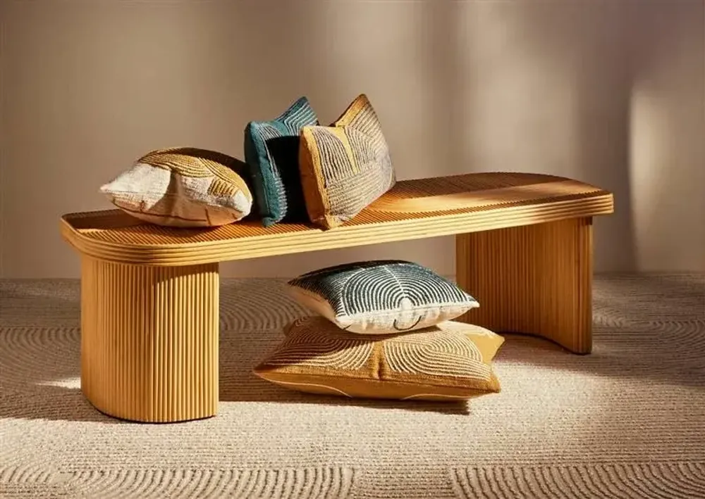 Benches - WABI universe in wood and natural rattan - CFOC