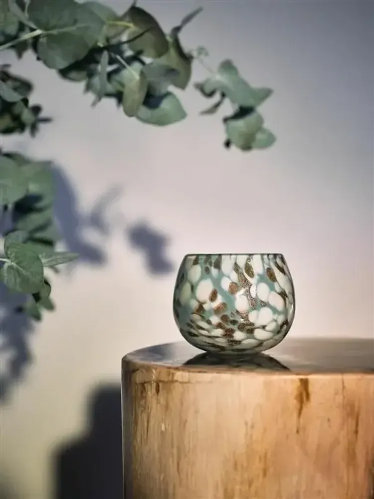 Decorative objects - Glass candle holder SNOWFLAKES - CFOC