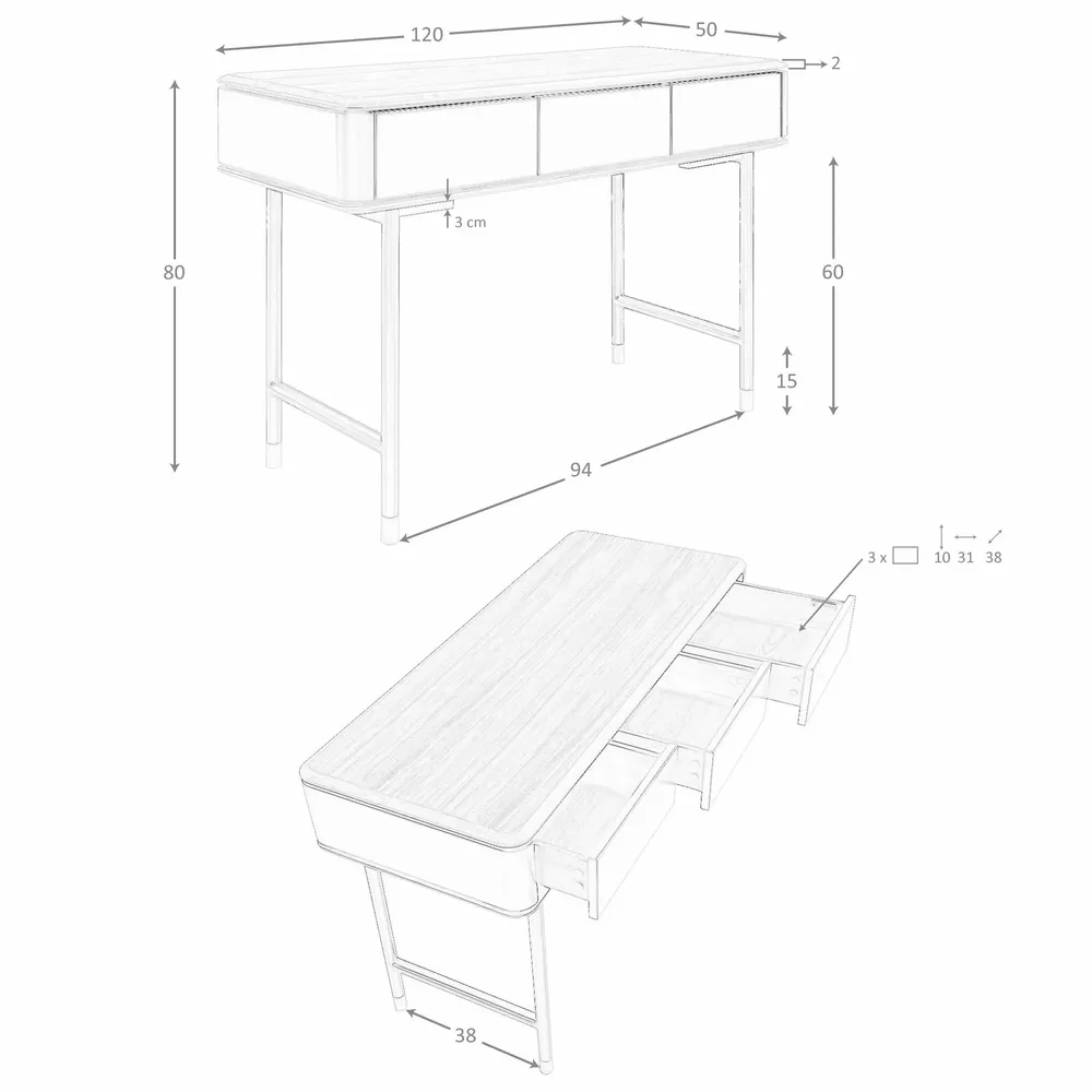 Sideboards - Rectangular console walnut, matt dark grey wood and black steel - ANGEL CERDÁ