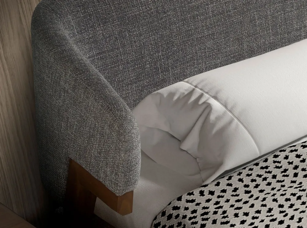 Beds - Grey fabric bed - ANGEL CERDÁ