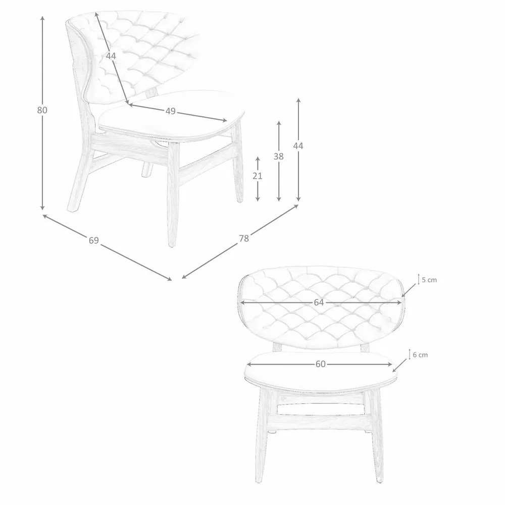 Armchairs - Sand and walnut leatherette armchair - ANGEL CERDÁ