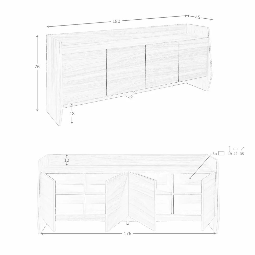 Buffets - Buffet en noyer - ANGEL CERDÁ