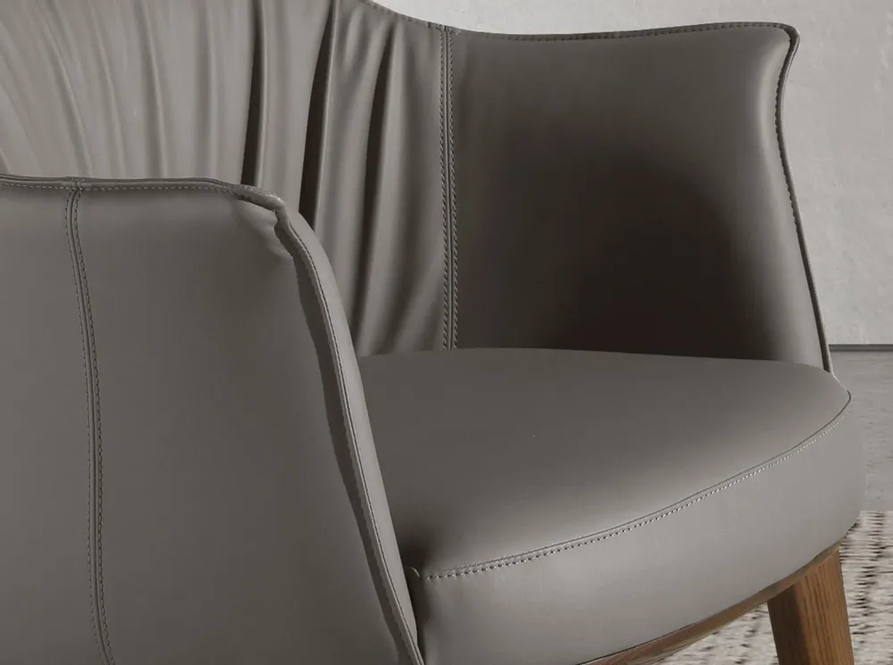 Chairs - Grey leatherette chair - ANGEL CERDÁ