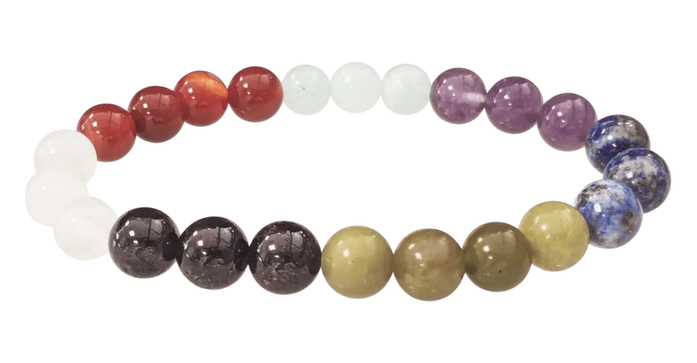 Bracelets - 7 Chakras stones A 8mm pearls bracelace - ARABESK
