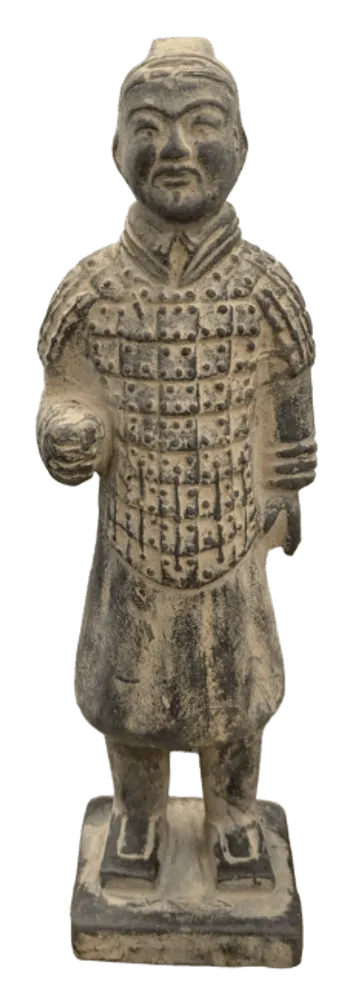 Sculptures, statuettes and miniatures - Black Warriors Statue with Armor in Terracotta 22cm - ARABESK