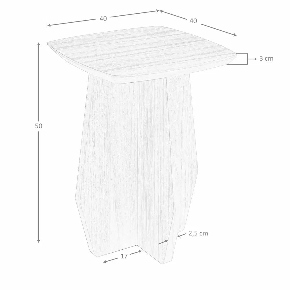 Autres tables  - Table d'angle carrée en noyer - ANGEL CERDÁ
