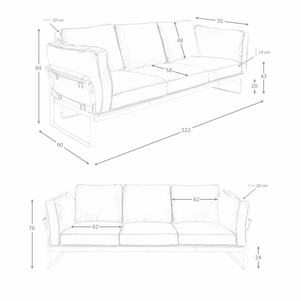 Canapés - Canapé 3 places en cuir camel - ANGEL CERDÁ