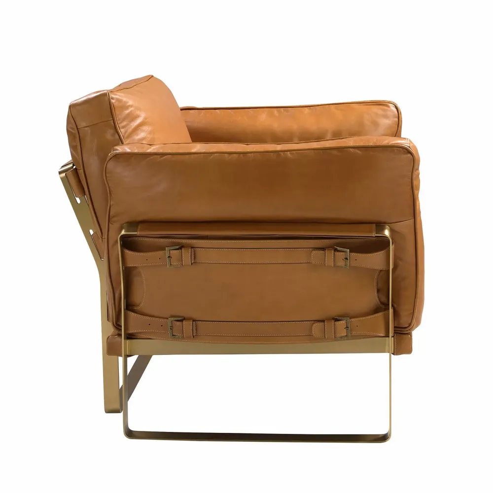 Fauteuils - Fauteuil en cuir camel - ANGEL CERDÁ