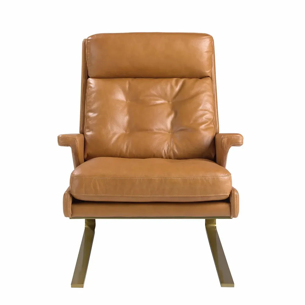 Fauteuils - Fauteuil en cuir camel - ANGEL CERDÁ