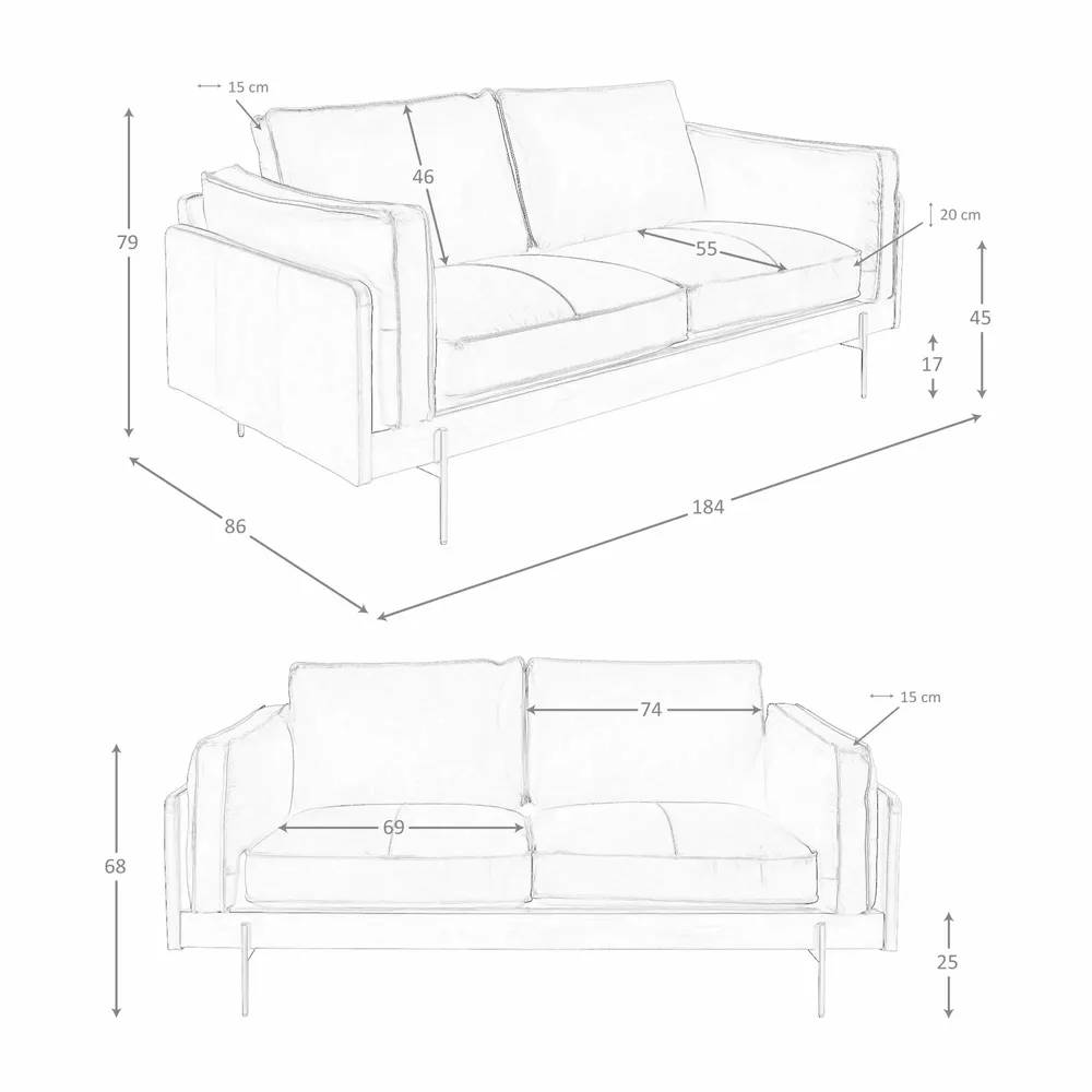 Canapés - Canapé 2 places en cuir brun tabac - ANGEL CERDÁ
