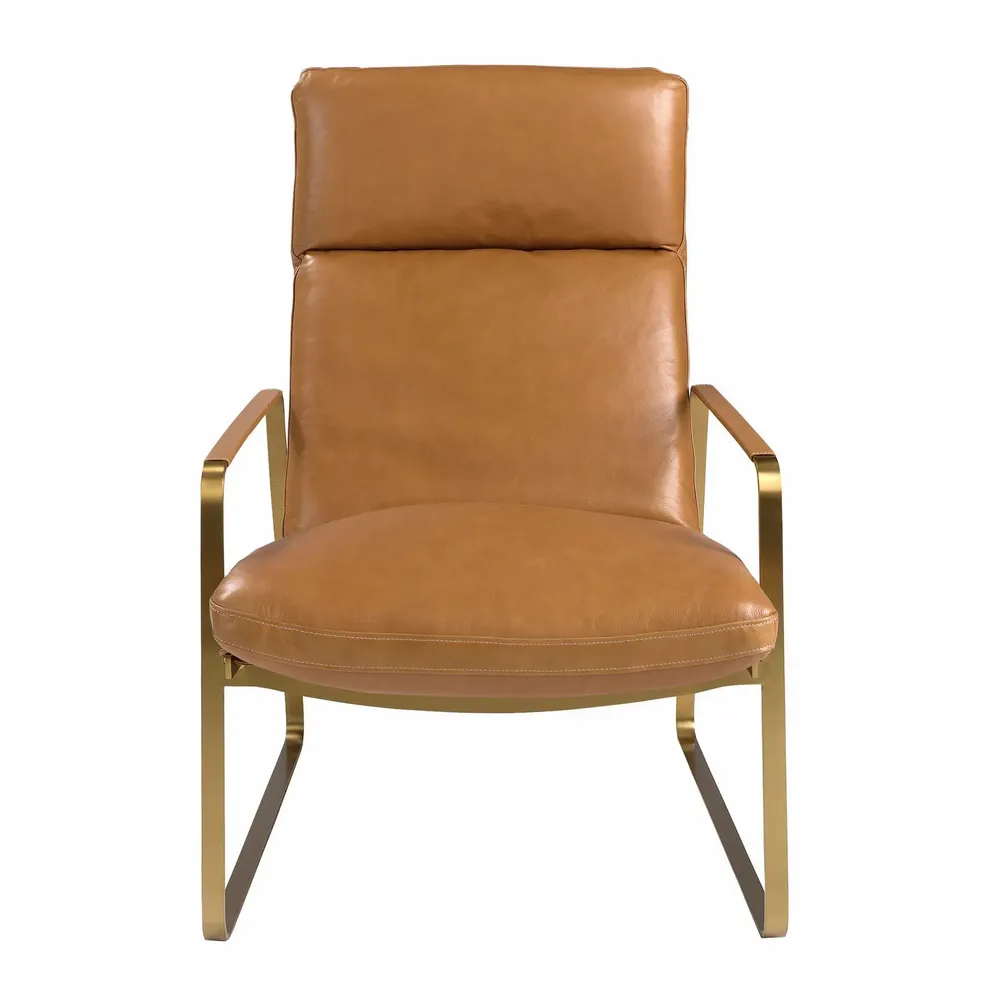 Fauteuils - Fauteuil en cuir camel - ANGEL CERDÁ