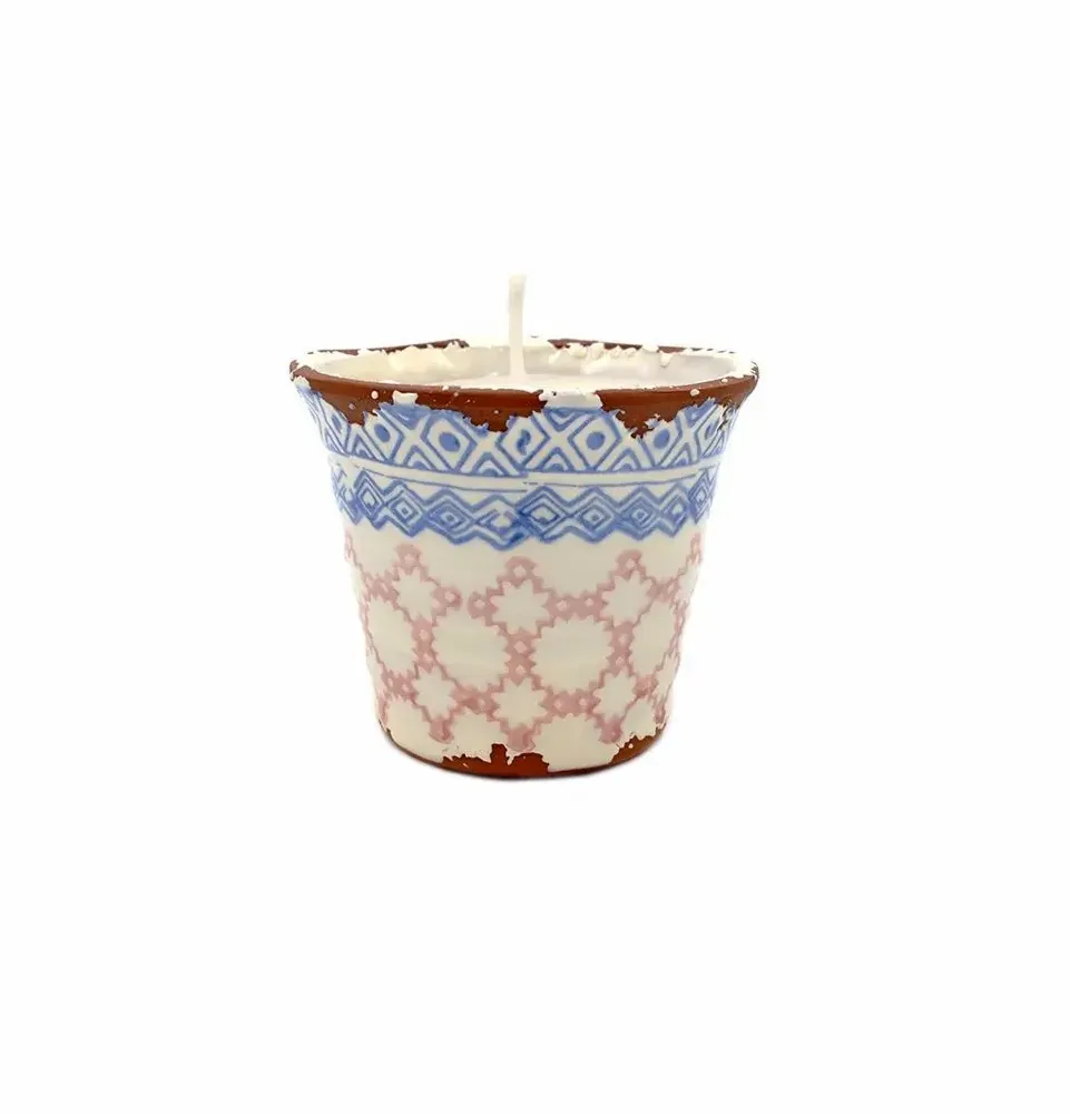Candles - Ceramic Etnic candle CITRONELA size M - WAX DESIGN - BARCELONA