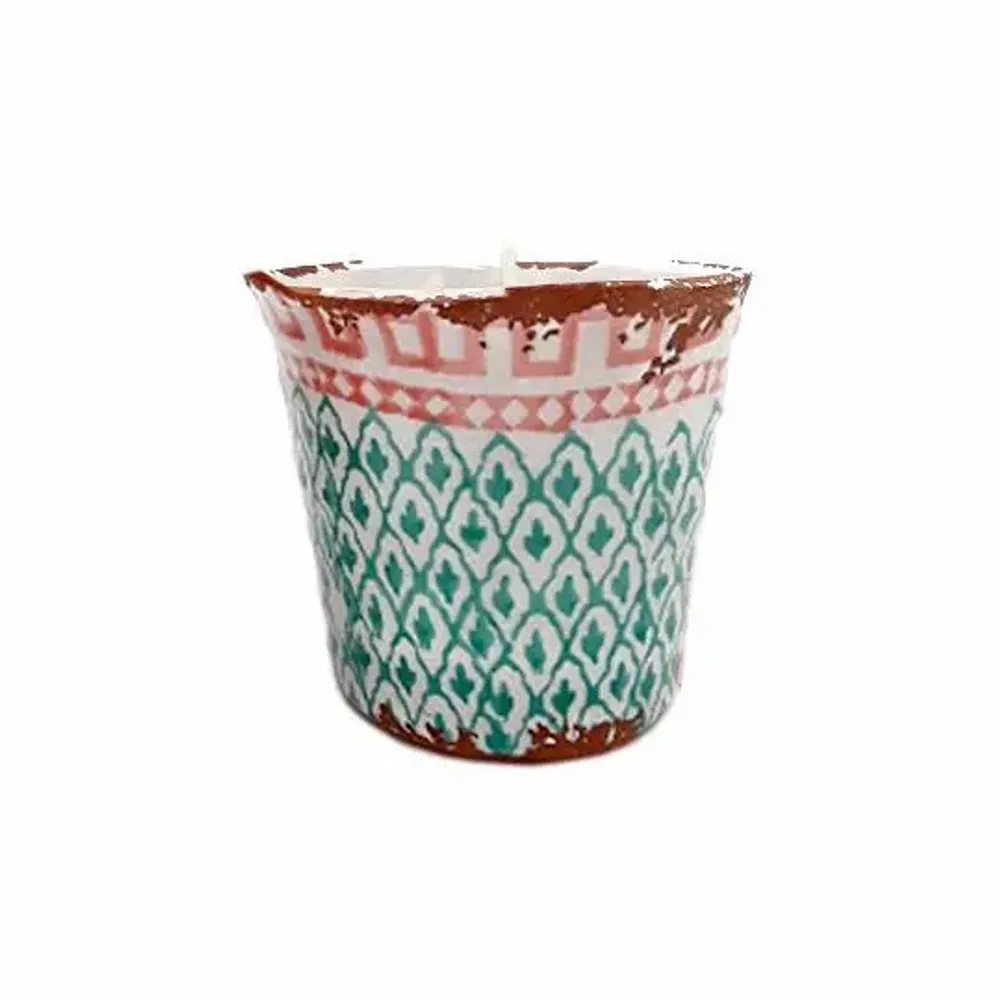 Bougies - Bougie ethnique en céramique CITRONELA taille L - WAX DESIGN - BARCELONA