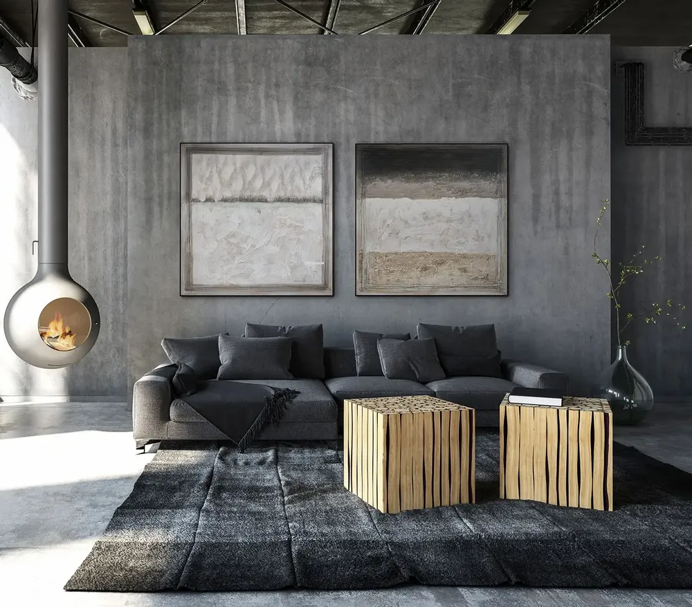 Services - 'Isernia II XXL' - Original Painting - 150x150 cm - PERSPECTIVA 10