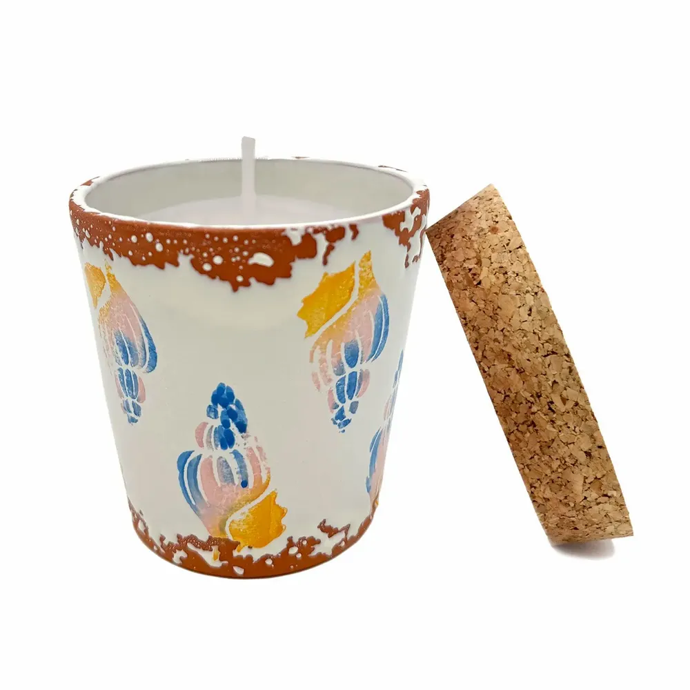 Candles - summer shells ceramic scented candle size M - WAX DESIGN - BARCELONA
