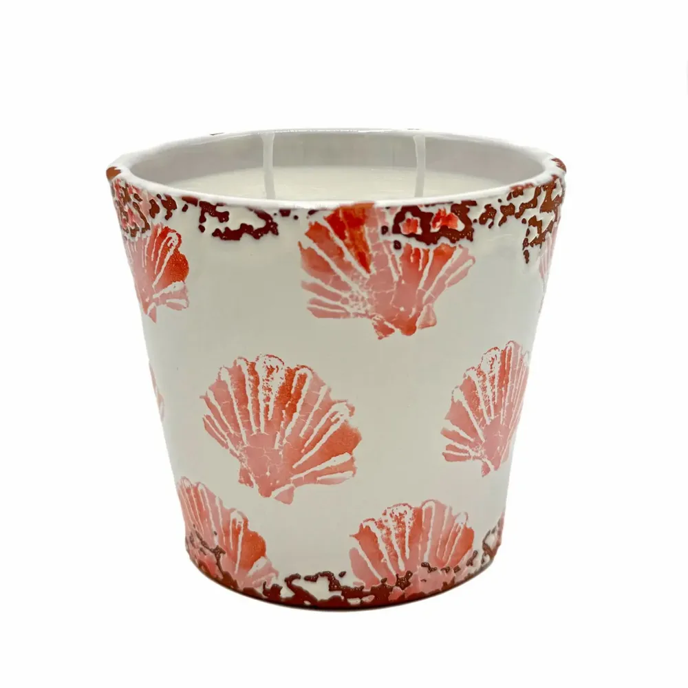 Bougies - bougie parfumée en céramique Summer Shells taille L - WAX DESIGN - BARCELONA