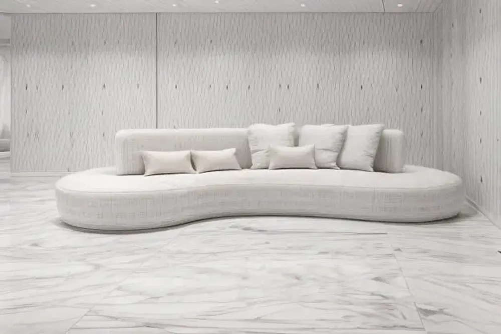 Sofas - Lab Organic IV |Bespoke Curved double-sided fabric sofa - CREARTE COLLECTIONS