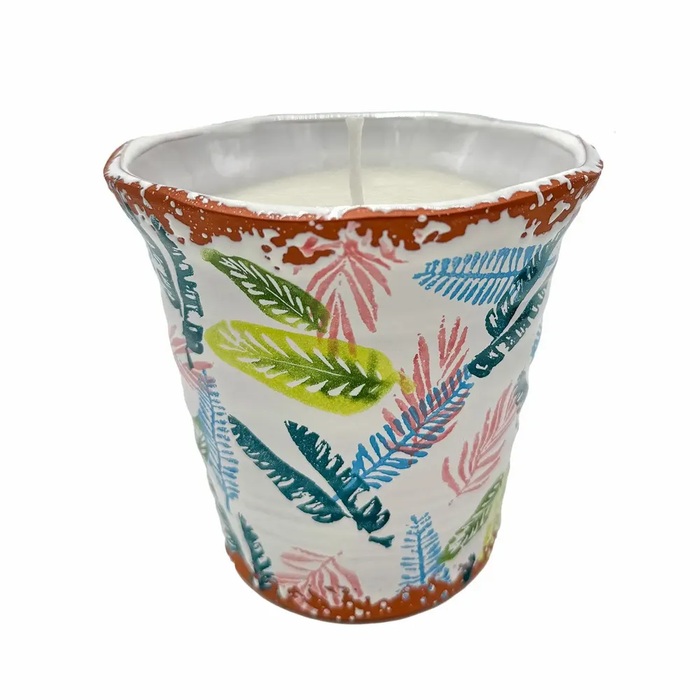 Bougies - Bougie de Madère en céramique CITRONELA taille L - WAX DESIGN - BARCELONA