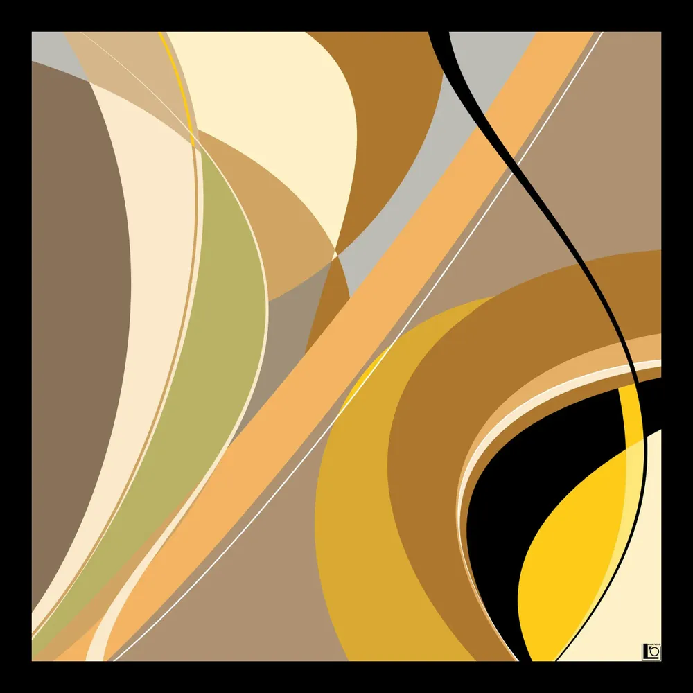 Scarves - Silk scarf 90*90 geometric designs amber color - L'OFFICIEL SRL