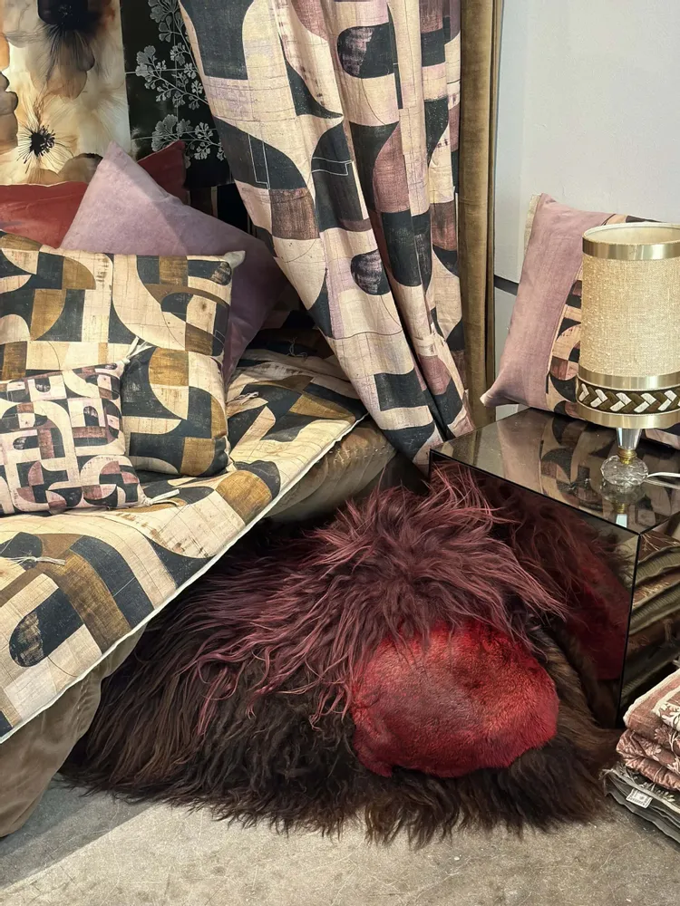 Rugs - Rock Fire Heart cushion creation by Carine Boxy - JOLI JOUR PARIS