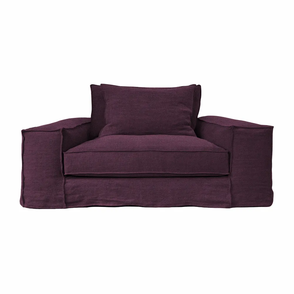 Canapés - Canapé Portobello aubergine intrigante - 1 place - JOLI JOUR PARIS