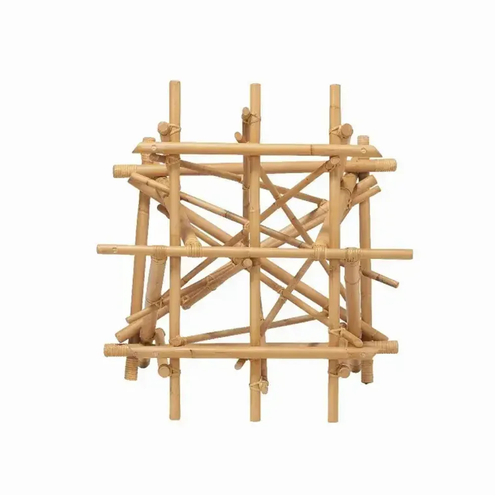 Dining Tables - MIKADO round rattan table 135 cm diameter - KOK MAISON
