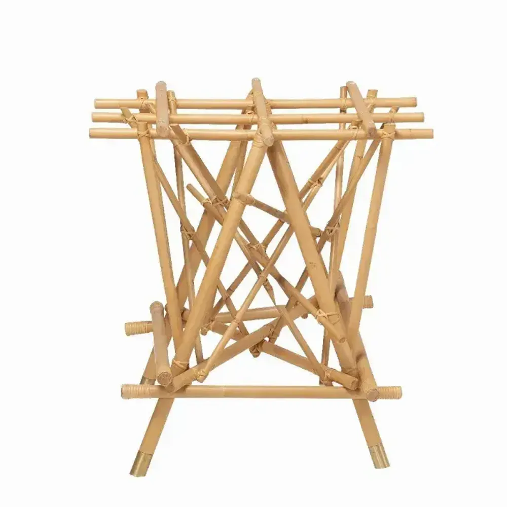 Dining Tables - MIKADO round rattan table 135 cm diameter - KOK MAISON