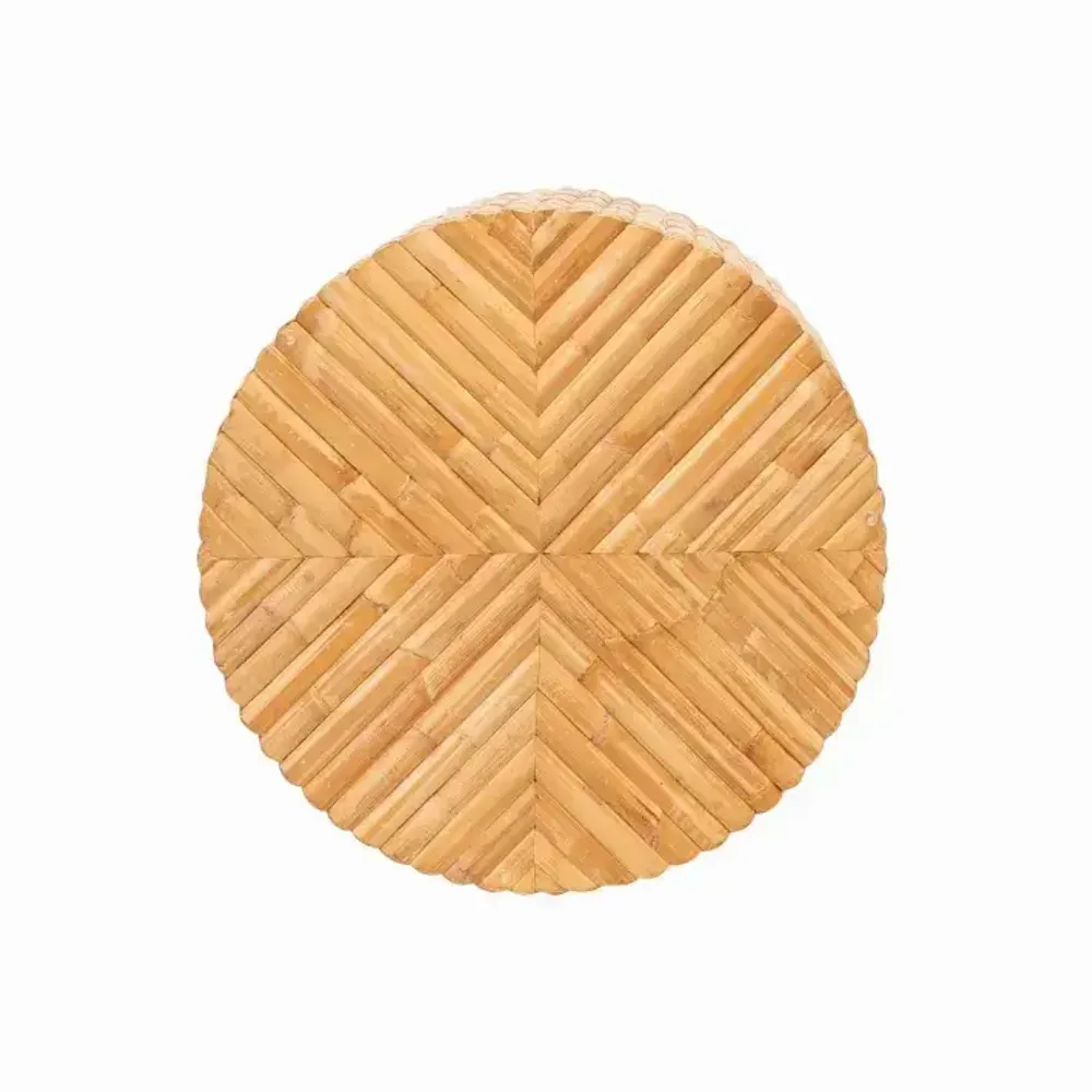 Dining Tables - RIVIERA round rattan table diameter 135 centimeters - KOK MAISON