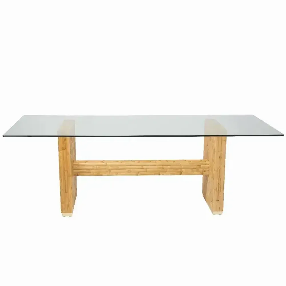 Dining Tables - RIVIERA rectangular rattan dining table - KOK MAISON