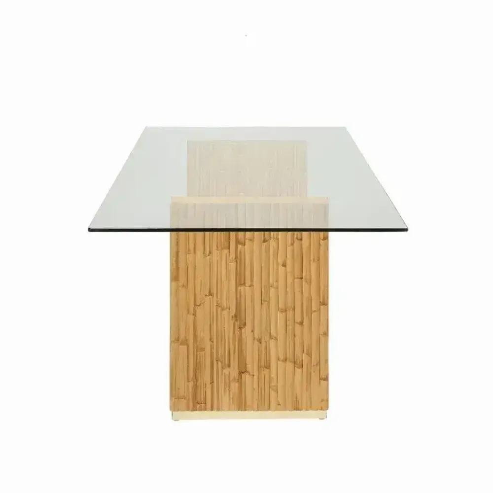 Dining Tables - RIVIERA rectangular rattan dining table - KOK MAISON
