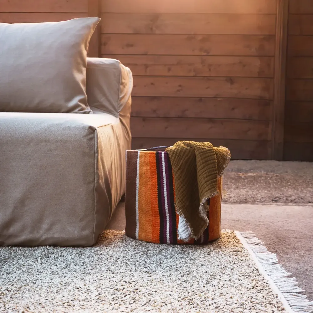 Tissus d'ameublement - Corbeille décorative en coton TABY4 H39xD35 cm - BED AND PHILOSOPHY