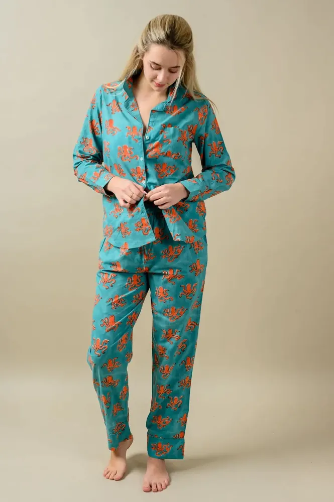 Homewear - Blue Octopus Pajama - KORES ACCESSORIES