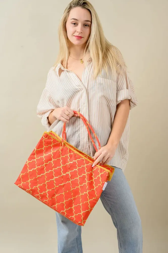 Bags and totes - Red & Gold HandBag Reversible - KORES ACCESSORIES