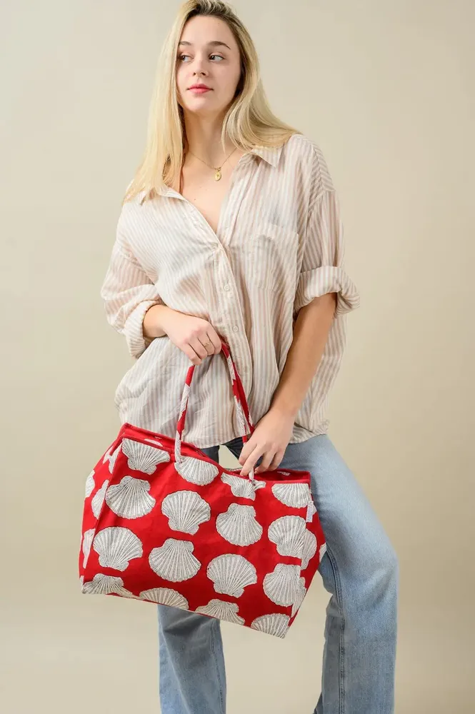 Sacs et cabas - White Shell HandBag Reversible - KORES ACCESSORIES