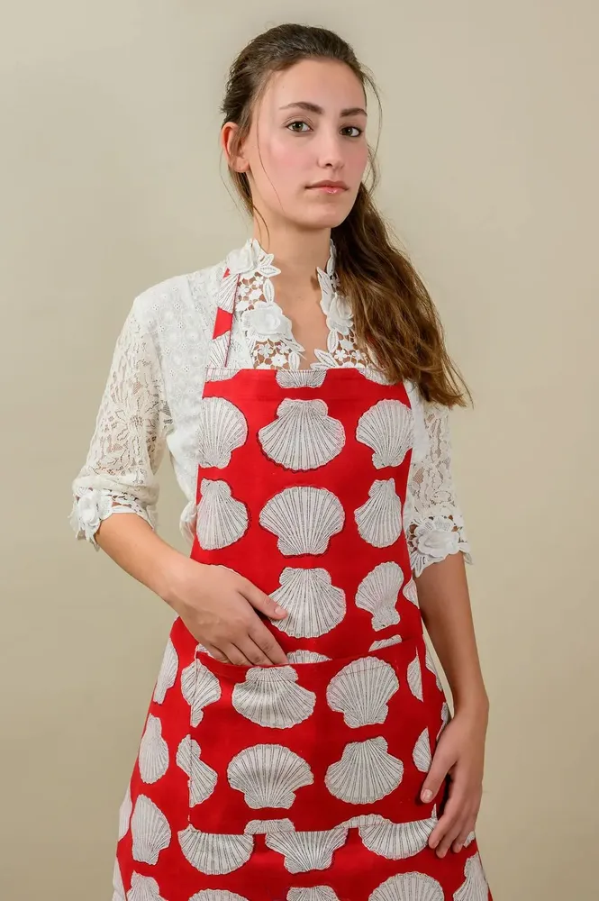 Tabliers de cuisine - White Shell Apron - KORES ACCESSORIES