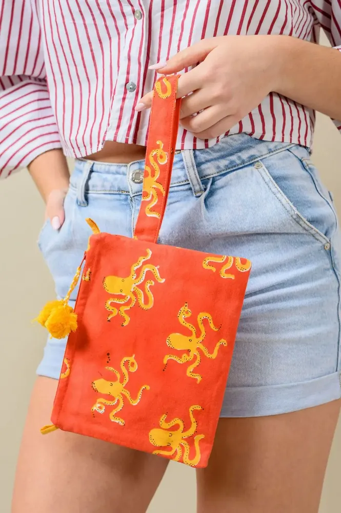 Sacs et cabas - Red Octopus Pouch Bag - KORES ACCESSORIES